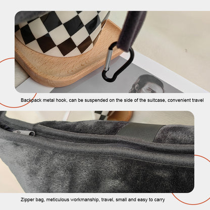 Portable foldable Custom Logo travel blanket and pillow set 4 in 1 airplane Flannel travel pillow blanket with bag