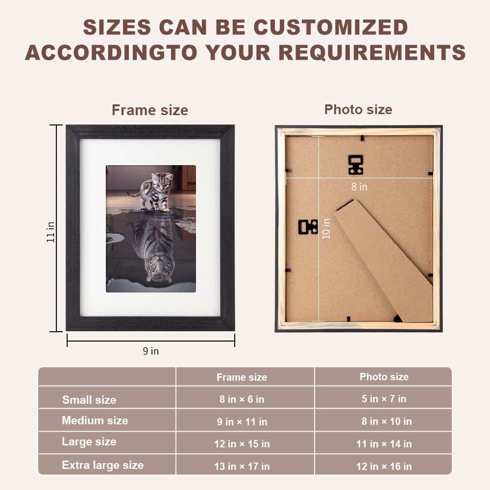 4X6 5X7 8X10 A3 A4 Europe Style Black Decorative Wall Black Picture Frames MDF Wooden Photo Frame