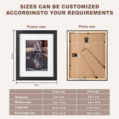 4X6 5X7 8X10 A3 A4 Europe Style Black Decorative Wall Black Picture Frames MDF Wooden Photo Frame