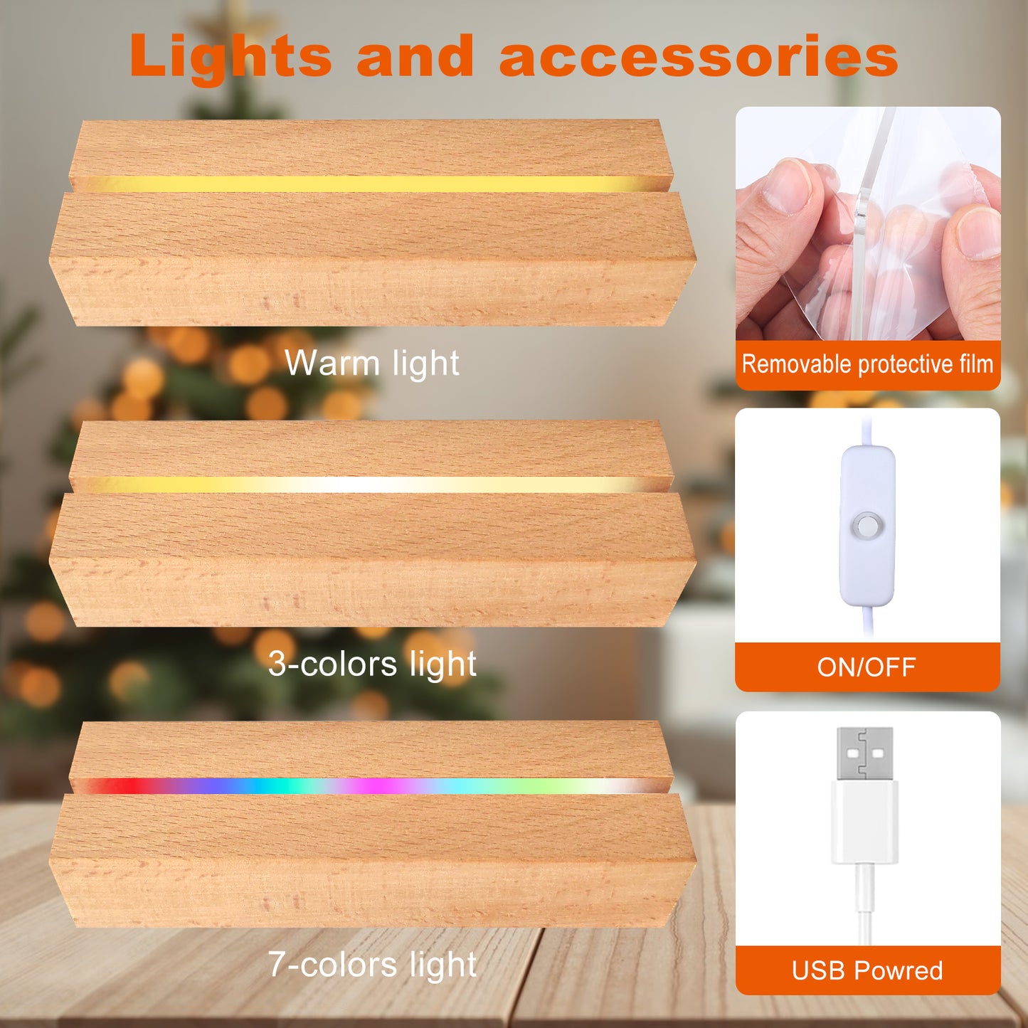 Custom Acrylic Picture Frame with Photo and LED lighting