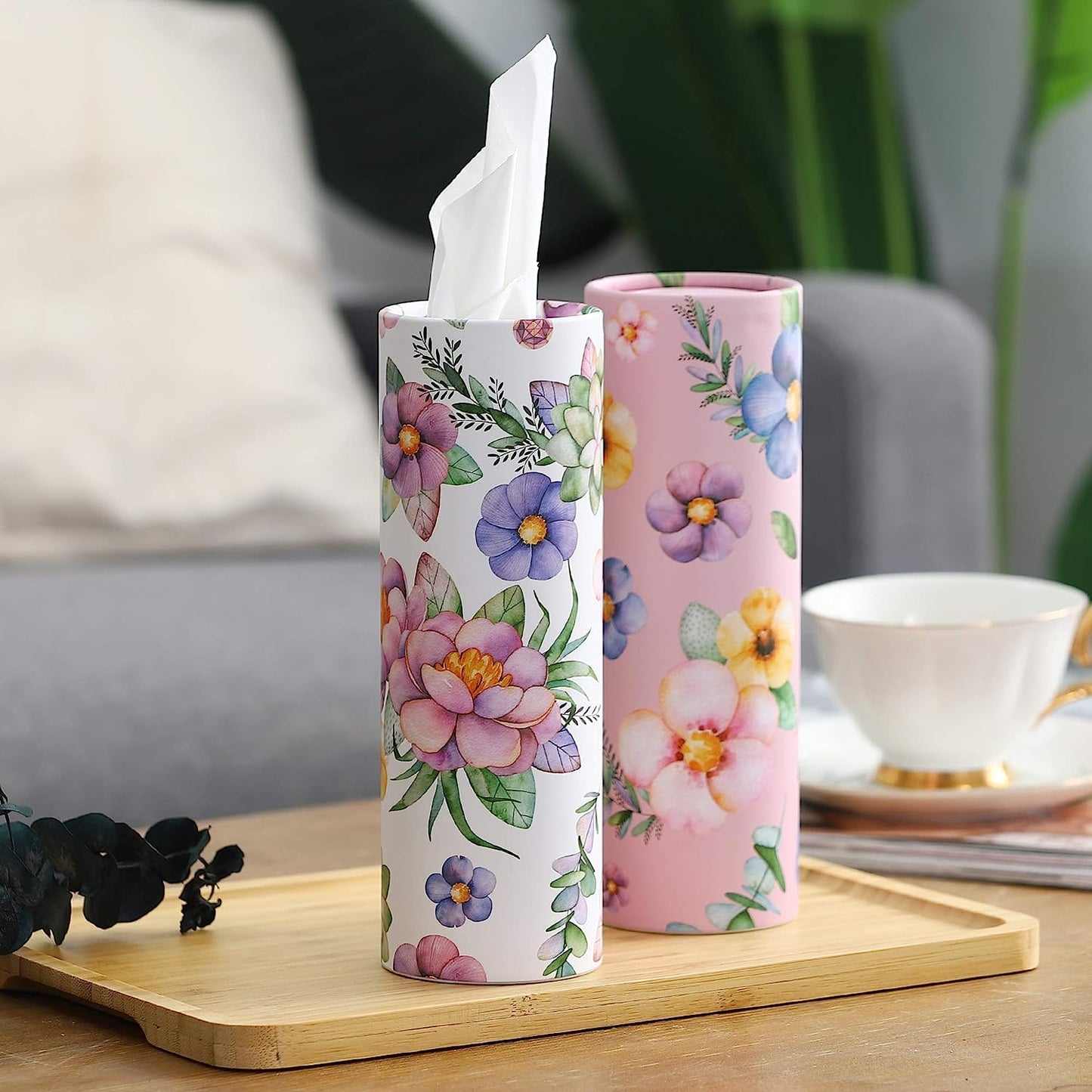 Yasong Customized Tissue Cylinder Packaging Box Tissue Car Travel Facial Tissue Paper