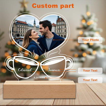 Custom Acrylic Picture Frame with Photo and LED lighting