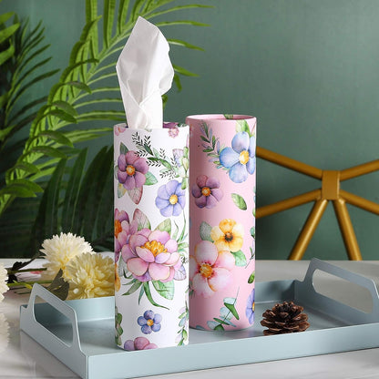 Yasong Customized Tissue Cylinder Packaging Box Tissue Car Travel Facial Tissue Paper