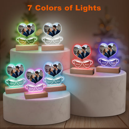 Custom Acrylic Picture Frame with Photo and LED lighting