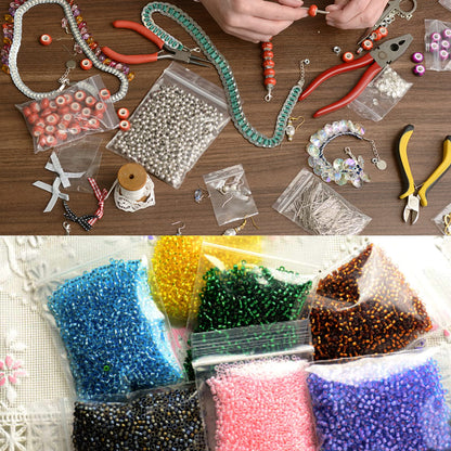 400 Pcs Small Plastic Bags, Resealable Clear Jewelry Bags, Small Baggies, Poly Reclosable Mini Bag, 4 Assorted Sizes 6x3.9 4.7x3.1 3.5x2.3 2.7x2IN, 2 Mil Zipper Bag for Jewelry Pill Packaging VOPTON