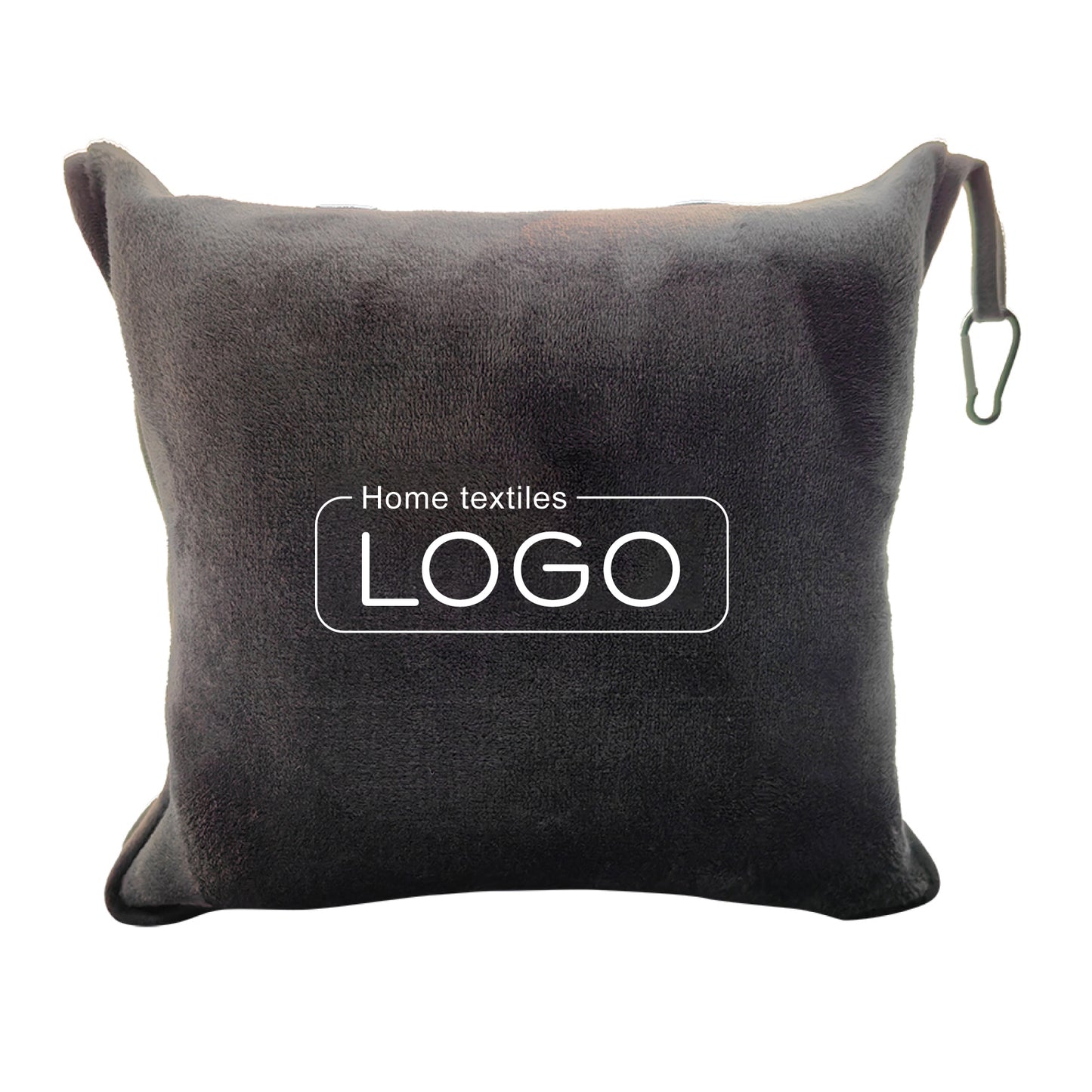 Portable foldable Custom Logo travel blanket and pillow set 4 in 1 airplane Flannel travel pillow blanket with bag